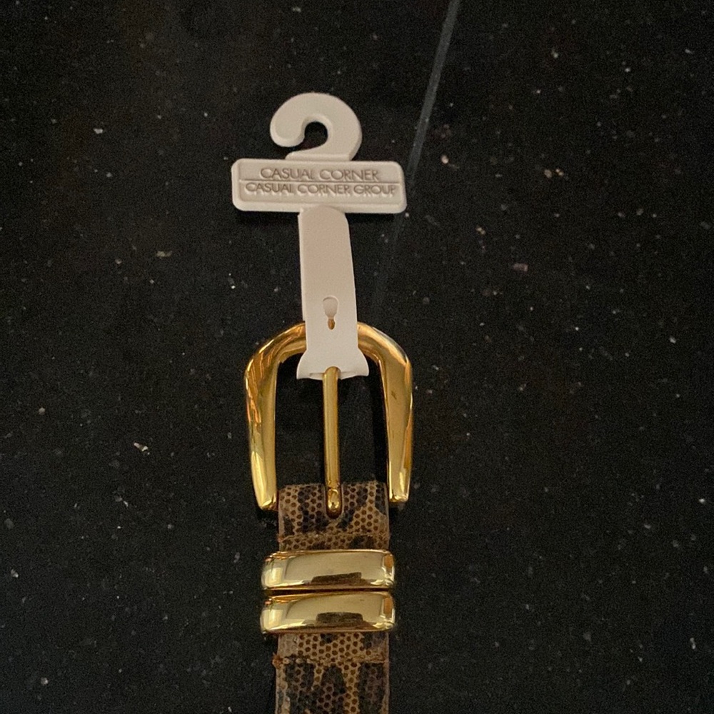 NWOT AIMEE LYNN coated leather leopard belt - Picture 8 of 9